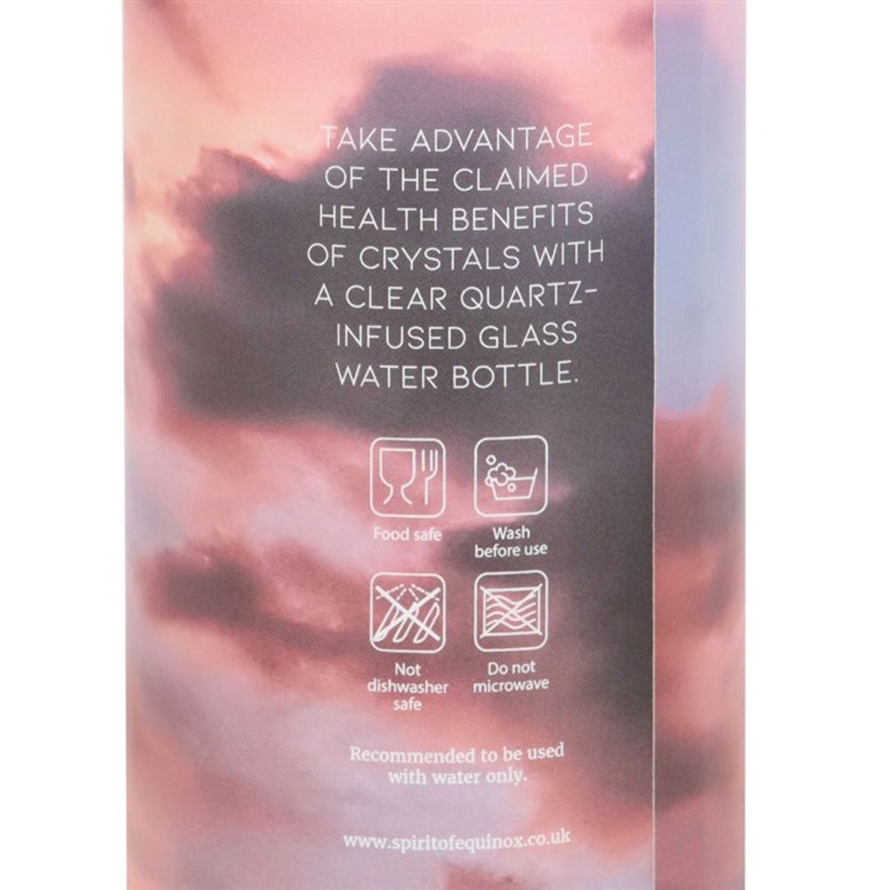 Clear Quartz Body and Soul Glass Water BottleClear Quartz Body and Soul Glass Water Bottle